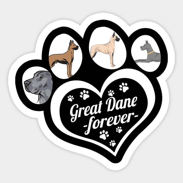 Great Dane forever Sticker by TeesCircle